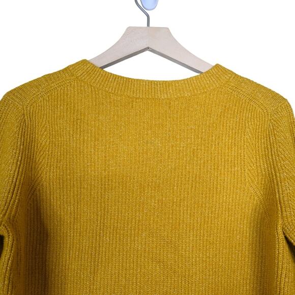 Banana Republic Womens M Autumn Yellow Gold Pullover Knit Sweater - Picture 4 of 8
